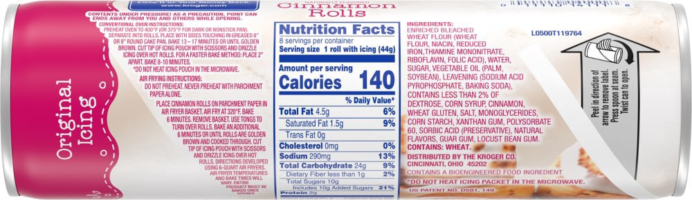 slide 3 of 4, Kroger Ready-To-Bake Cinnamon Rolls With Icing, 12.4 oz