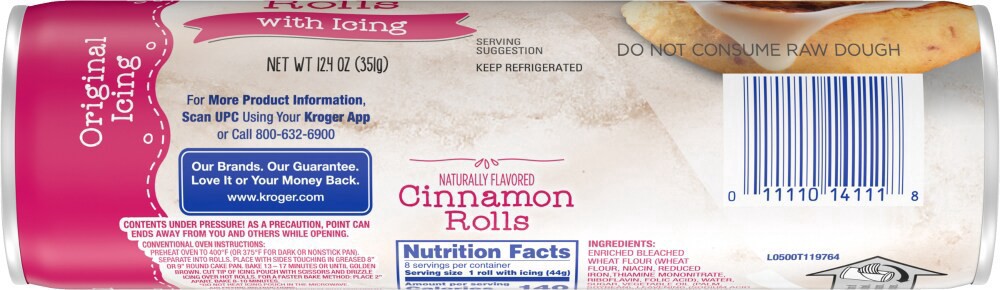 slide 2 of 4, Kroger Ready-To-Bake Cinnamon Rolls With Icing, 12.4 oz