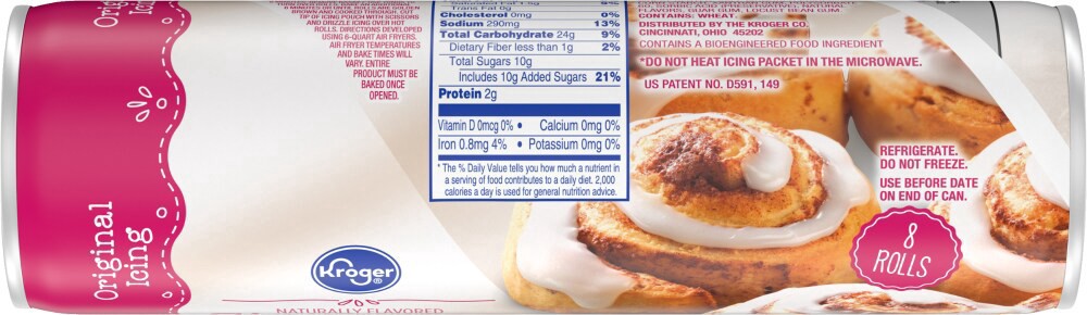 slide 4 of 4, Kroger Ready-To-Bake Cinnamon Rolls With Icing, 12.4 oz