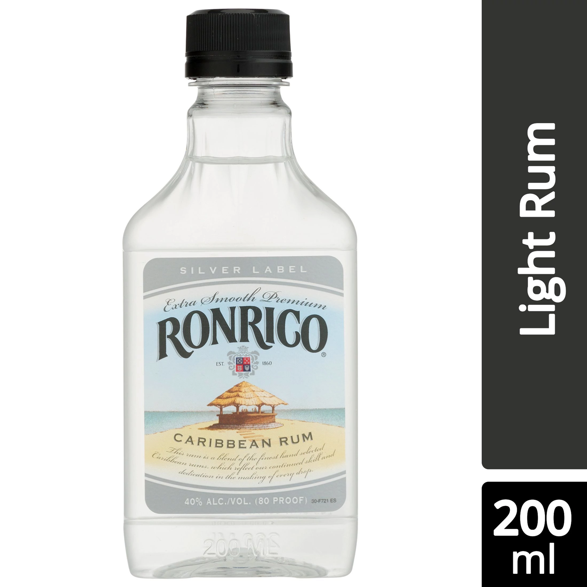 slide 1 of 4, Ronrico Silver Caribbean Rum 200 ml, 200 ml