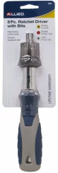 Allied 8-Piece Ratcheting Screwdriver With Bits
