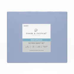 Room & Retreat 400 Thread Counts Sheet Set, Queen, 4 Pieces set, Eventide