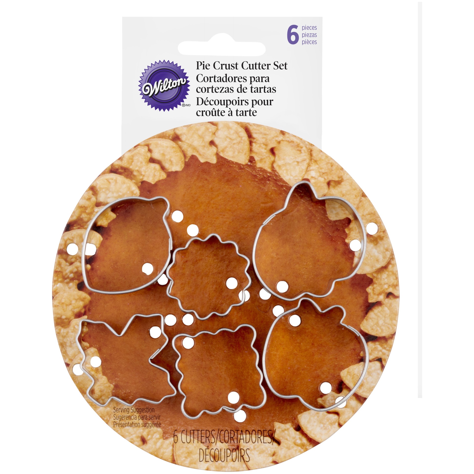 slide 1 of 13, Wilton Pie Crust Cutter Set, 6 ct