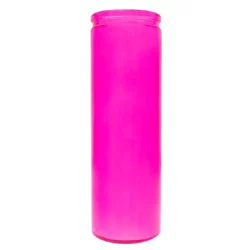 Brilux Clear Glass Candle - Fuchsia