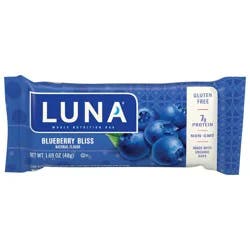LUNA Bar - Blueberry Bliss Flavor - Snack Bars - Non-GMO - Gluten-Free Protein Bars - Made with Organic Oats (1 Count)