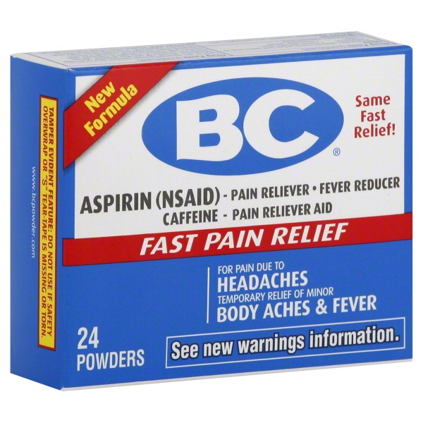 slide 1 of 6, BC Aspirin Headache & Pain Relief Powders, 24 ct