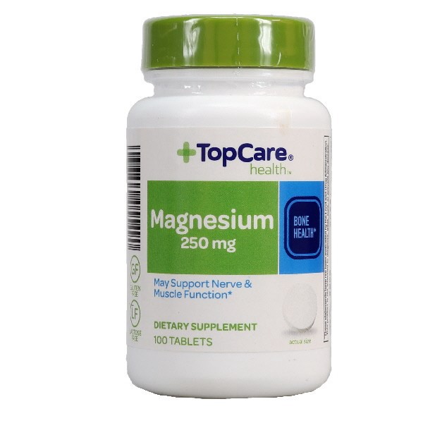 slide 1 of 10, TopCare Natural Magnesium, 100 ct