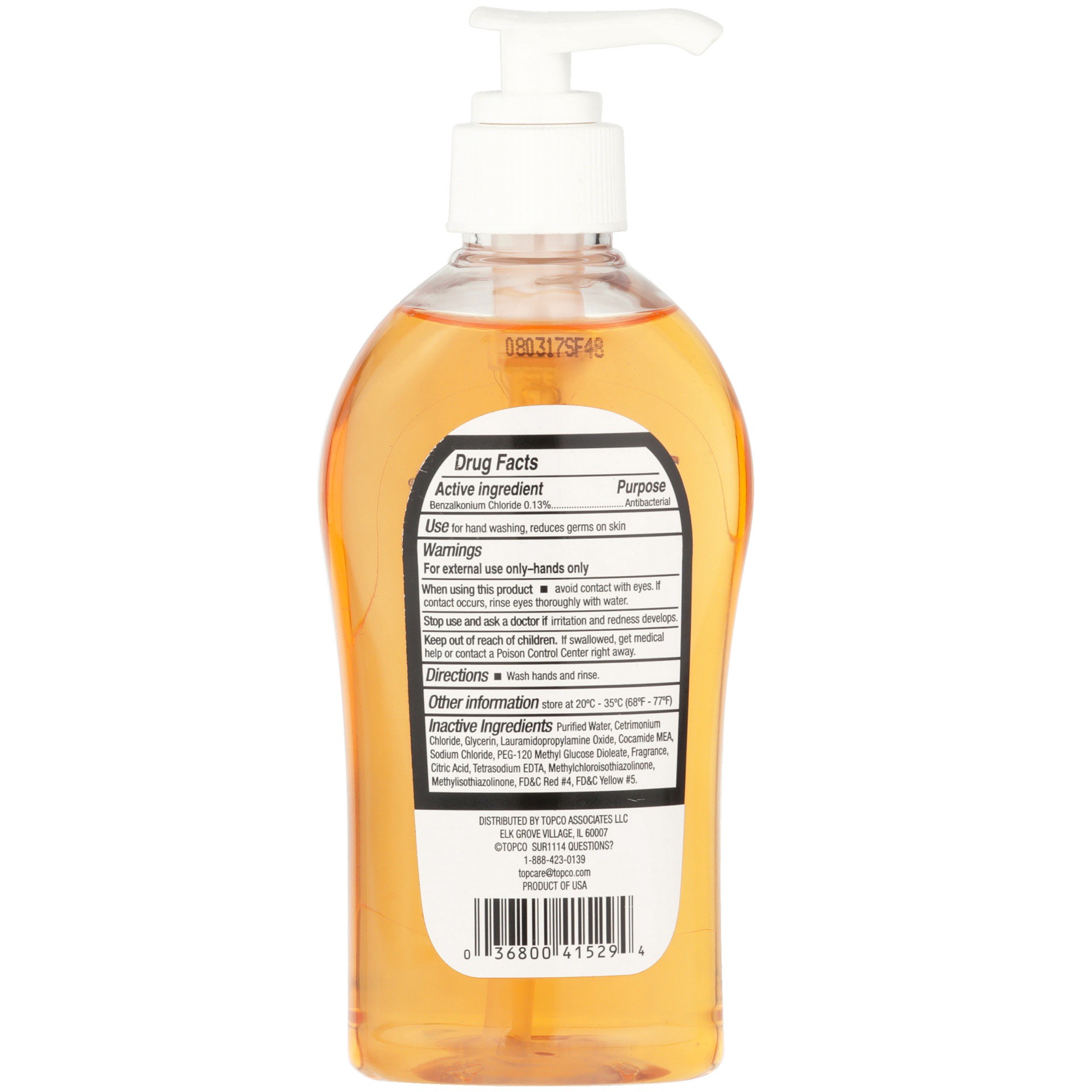 slide 2 of 6, TopCare Antibacterial Hand Soap Amber, 7.5 fl oz