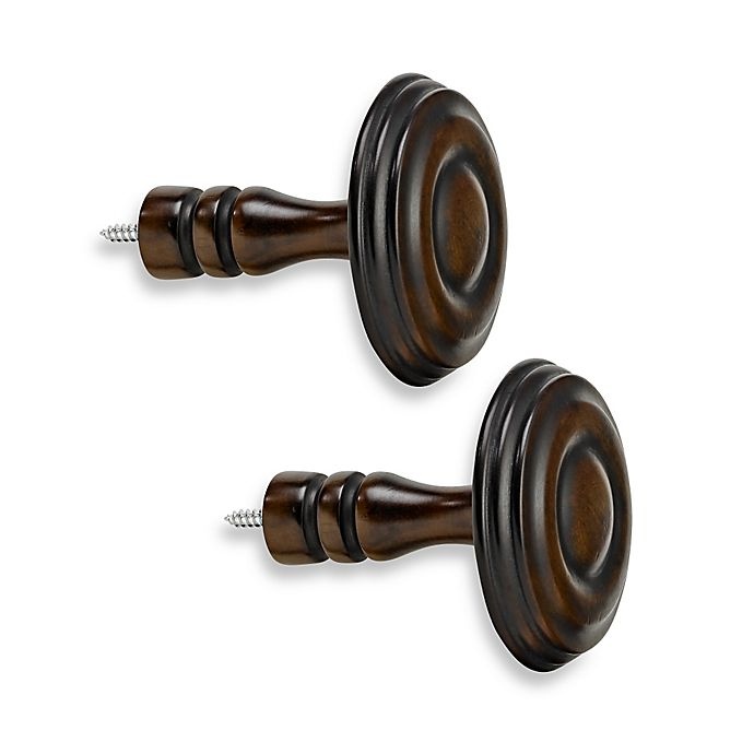 slide 1 of 1, Cambria Premier Wood Drapery Spindle - Chocolate, 2 ct