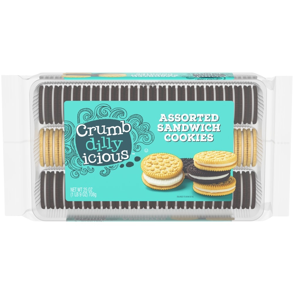 slide 1 of 1, Crumbdillyicious Assorted Sandwich Cookies, 25 oz