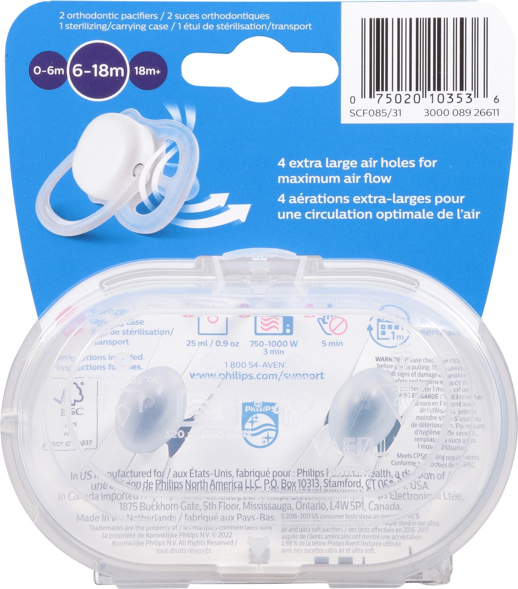 slide 5 of 11, Avent Soother Air 6 to 18 Month X2 - Each, 1 ct