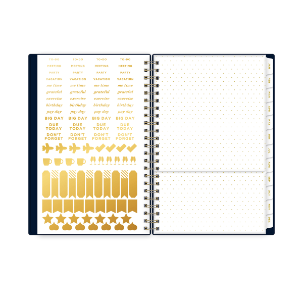 slide 5 of 10, 2025 Day Designer Weekly/Monthly Planning Calendar, 5"" X 8"", Solid Navy Blue, January 2025 To December 2025, 1 ct