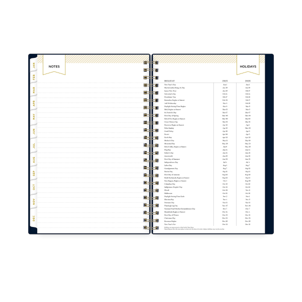 slide 8 of 10, 2025 Day Designer Weekly/Monthly Planning Calendar, 5"" X 8"", Solid Navy Blue, January 2025 To December 2025, 1 ct