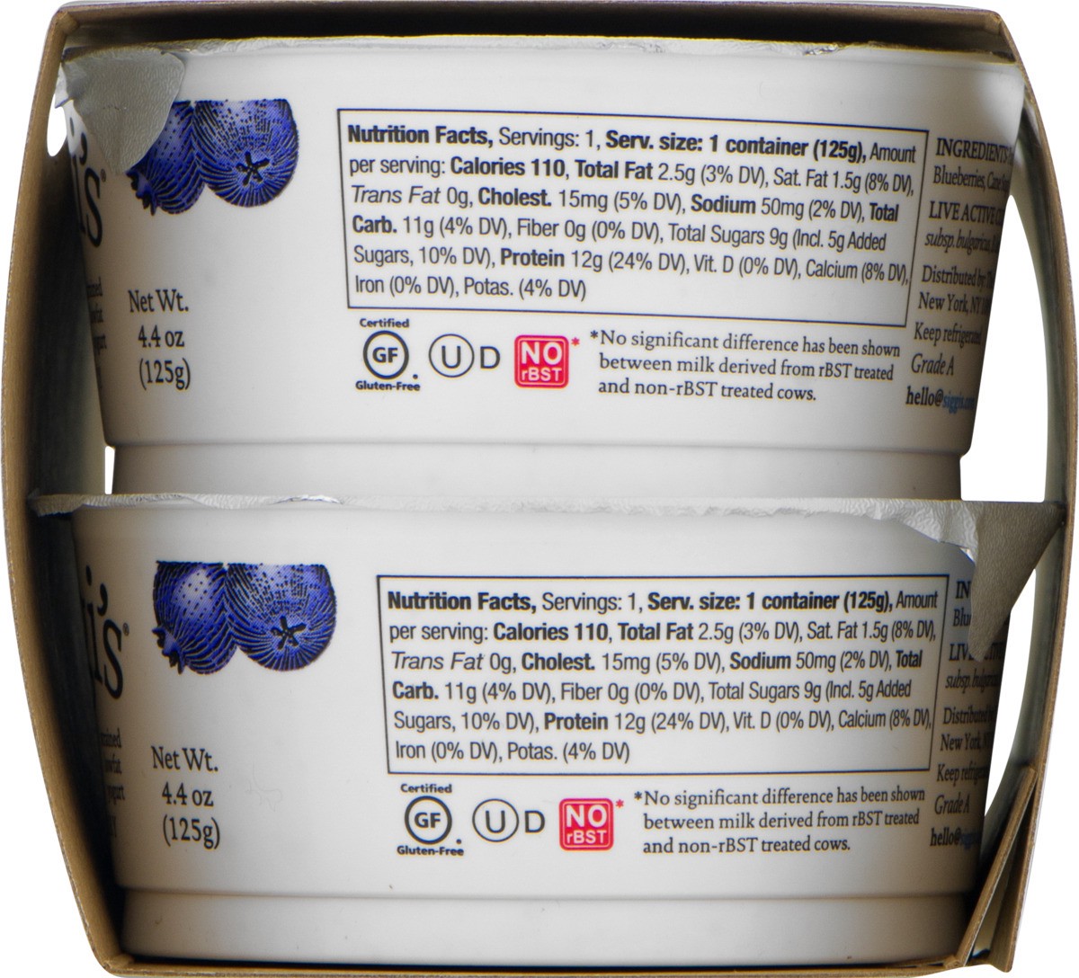 slide 10 of 11, Siggi's Blueberry Icelandic 2% Yogurt, 17.6 oz