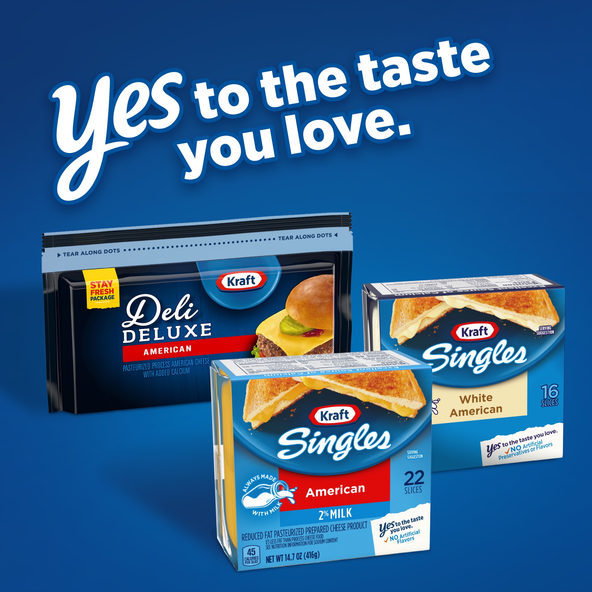 Kraft Singles 2% Milk Reduced Fat American Cheese Slices, 14.7 Oz (22 ...