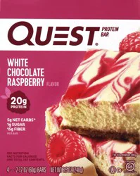 Quest Protein Bar, White Chocolate Raspberry Flavor