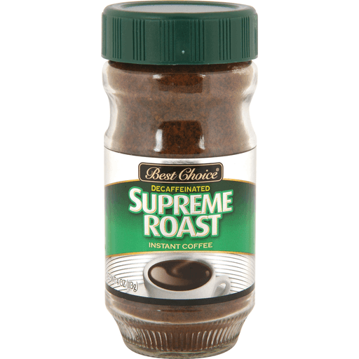 slide 1 of 1, Best Choice Supreme Roast Decaffeinated Instant Coffee - 4 oz, 4 oz