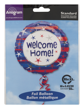 slide 1 of 1, U.S. Balloon Mylar Balloon - Welcome Home Patriotic, 1 ct