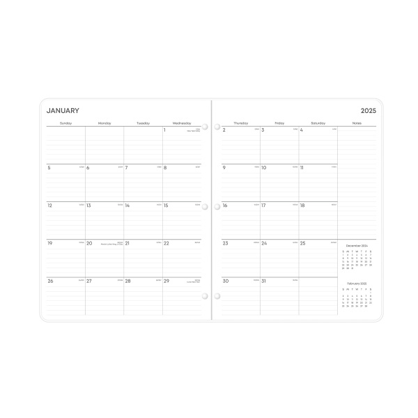 slide 2 of 6, 2025 Blue Sky Monthly Planning Calendar, 8-1/2"" X 11"", Ellery Clear, January To December, 148928, 1 ct