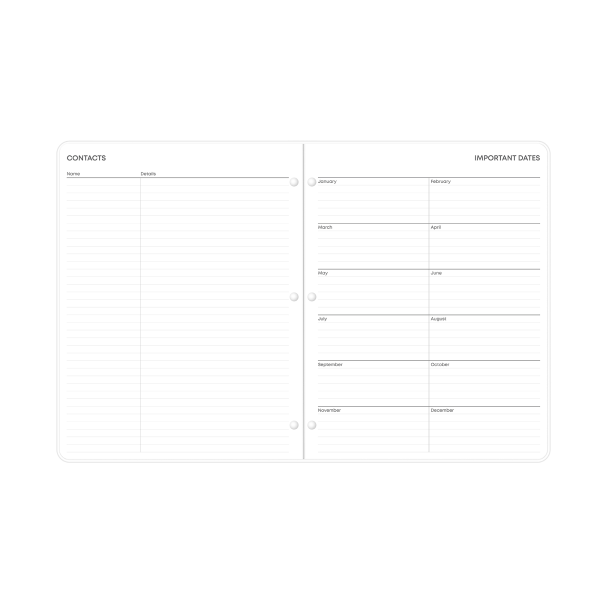slide 6 of 6, 2025 Blue Sky Monthly Planning Calendar, 8-1/2"" X 11"", Ellery Clear, January To December, 148928, 1 ct