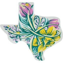 Destination Holiday Floral Texas-Shape Melamine Plate