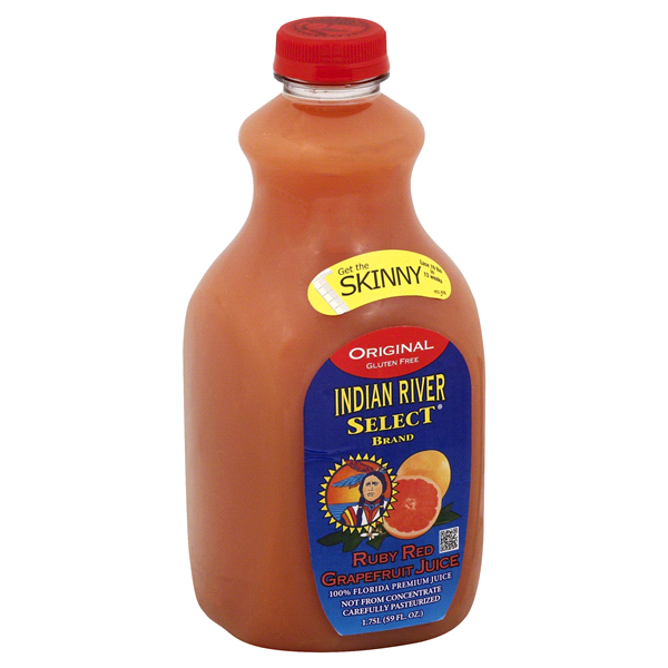 slide 1 of 1, Indian River Select Ruby Red Grapefruit Juice Original Gluten Free, 59 fl oz