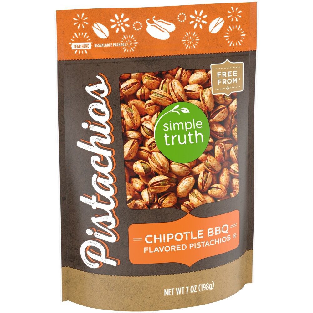 slide 3 of 4, Simple Truth Chipotle Bbq Pistachios Pouch, 7 oz