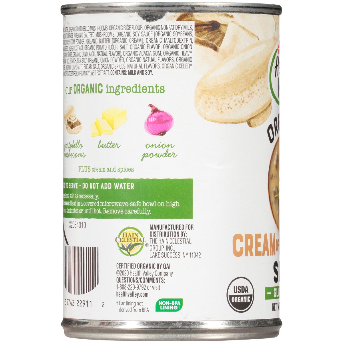 slide 5 of 9, Health Valley Cream Of Mushrm Soup, 14.5 oz