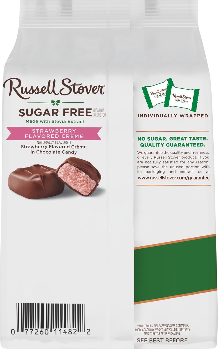 slide 4 of 13, RUSSELL STOVER Sugar Free Strawberry Flavored Crème Candy, 5 oz. bag, 10 ct