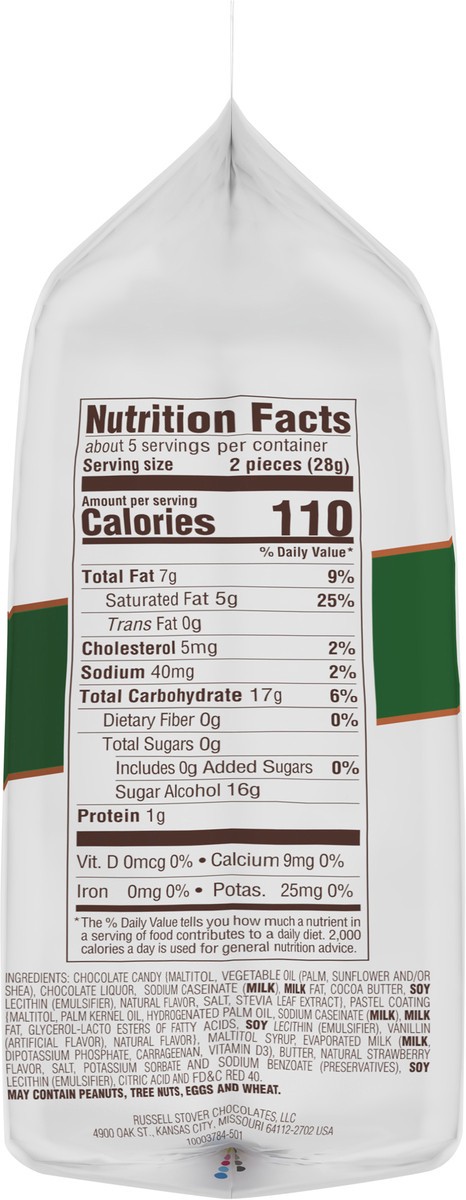 slide 2 of 13, RUSSELL STOVER Sugar Free Strawberry Flavored Crème Candy, 5 oz. bag, 10 ct