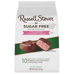 RUSSELL STOVER Sugar Free Strawberry Flavored Crème Candy, 5 oz. bag