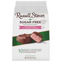 RUSSELL STOVER Sugar Free Strawberry Flavored Crème Candy, 5 oz. bag