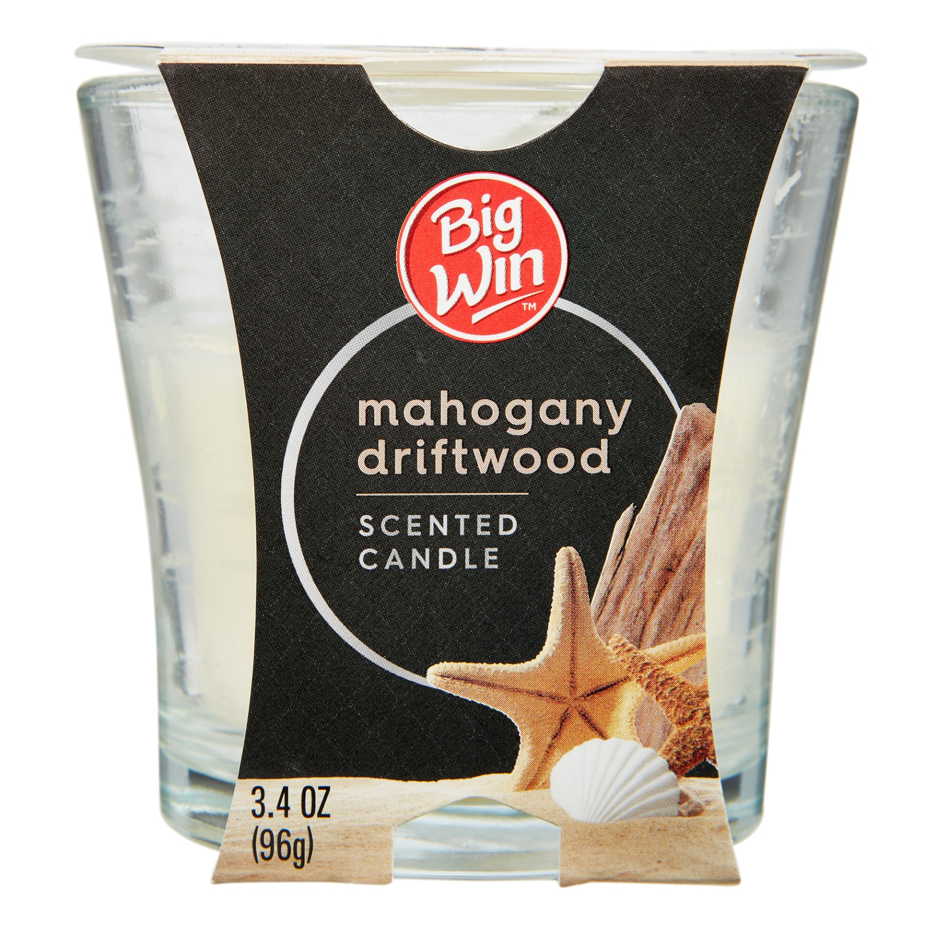 slide 1 of 2, Big Win Scented Candle, Mahogany Drift, 3.4 oz