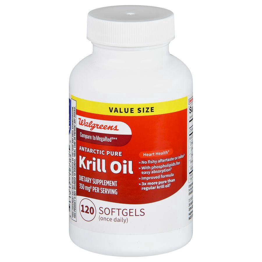 slide 1 of 5, Walgreens Krill Oil Omega-3 Softgels 350 Mg, 120 ct