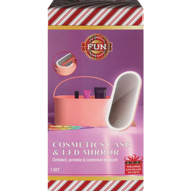 slide 1 of 1, SAMSONICO Cosmetics Case & Mirror, 1 ct