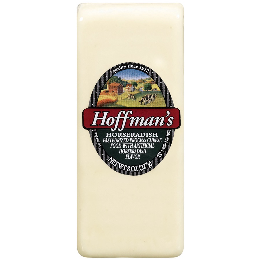 slide 1 of 3, Hoffman's Horseradish Cheese Brick, 8 oz