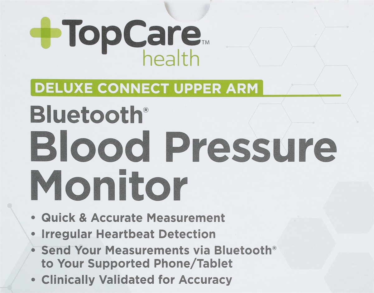 slide 9 of 9, TopCare Health Bluetooth Blood Pressure Monitor 1 ea, 1 ct