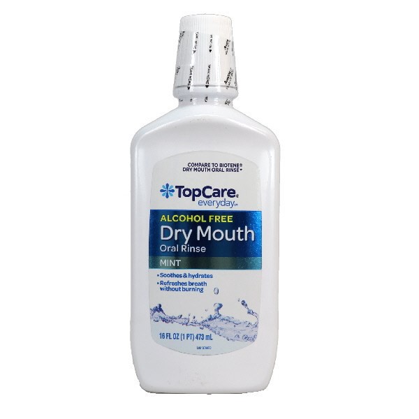 slide 1 of 12, TopCare Alcohol Free Dry Mouth Oral Rinse, Mint, 16 fl oz