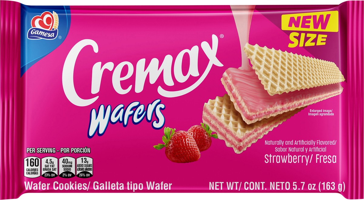 slide 7 of 8, Gamesa Cremax Wafers Cookies Strawberry Flavor 5.7 Oz, 5.7 oz