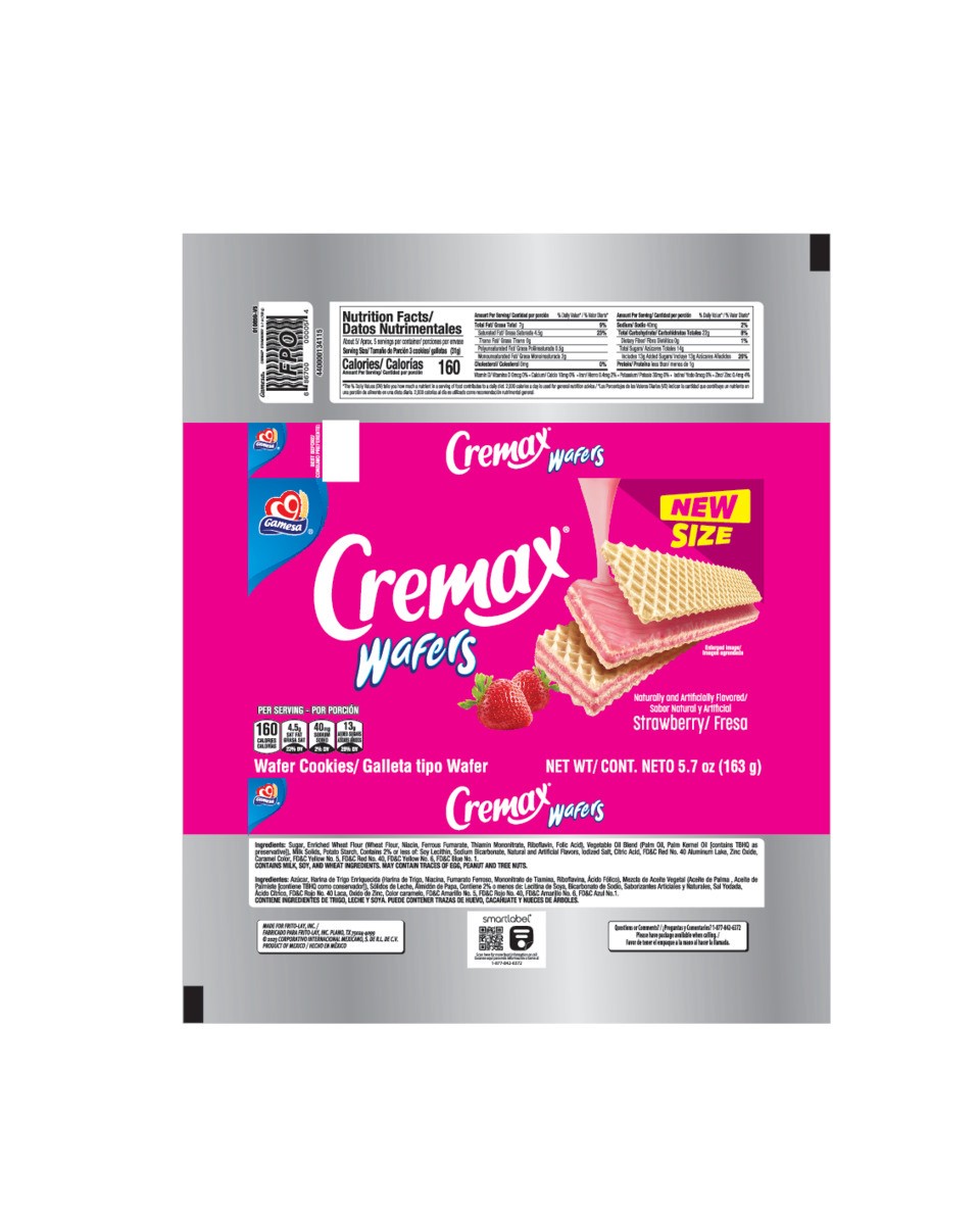 slide 2 of 8, Gamesa Cremax Wafers Cookies Strawberry Flavor 5.7 Oz, 5.7 oz
