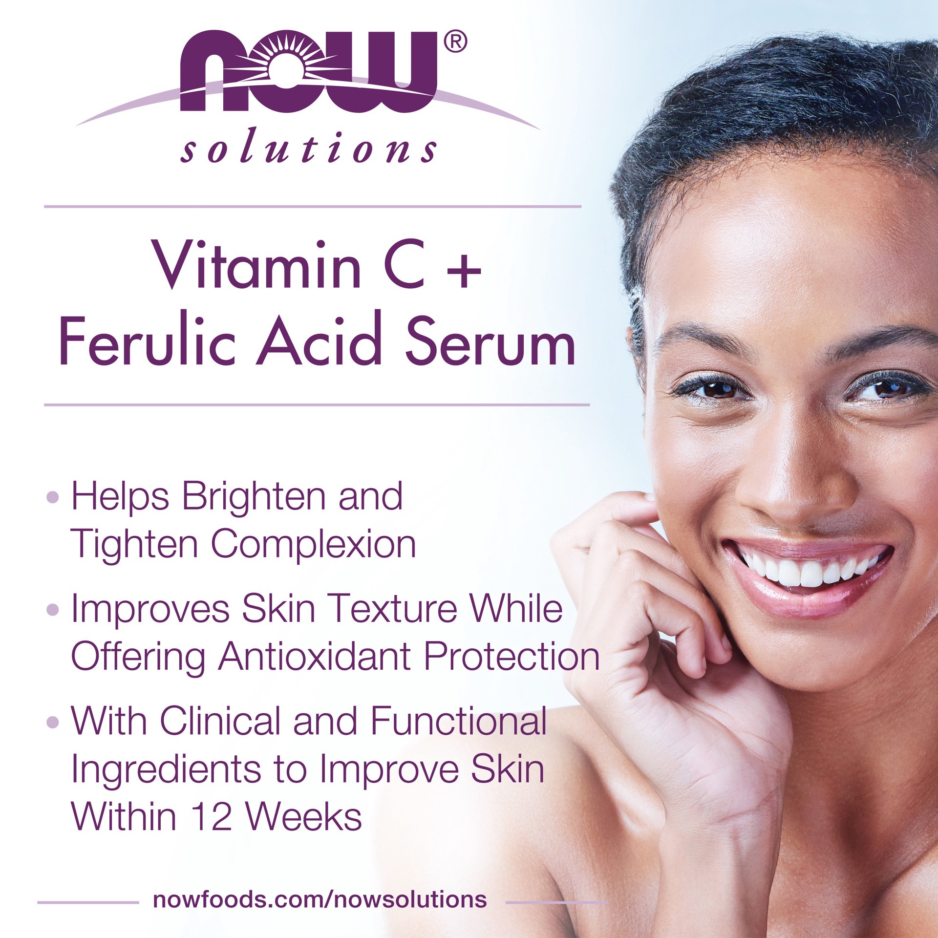 slide 3 of 5, NOW Vitamin C + Ferulic Acid Serum - 1 fl. oz., 1 fl oz