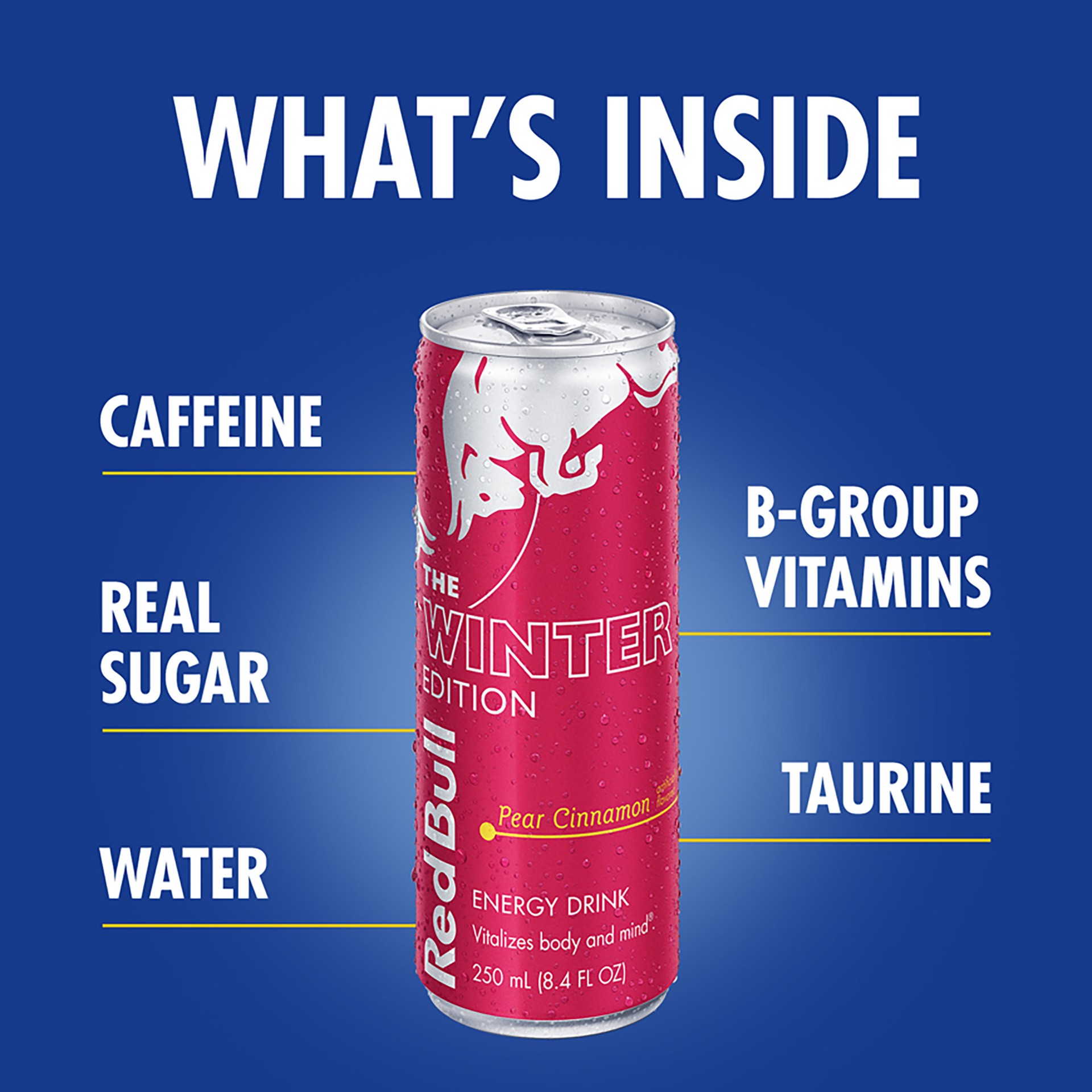 slide 4 of 6, Red Bull The Winter Edition Pear Cinnamon Energy Drink 8.4 fl oz, 8.4 fl oz