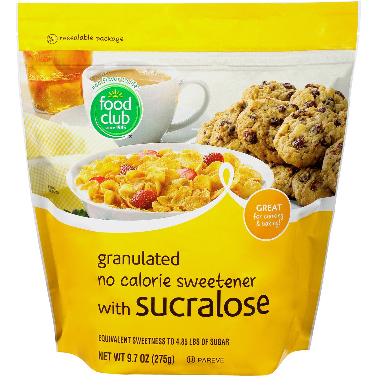 slide 1 of 10, Food Club Sugar Sub Sucralose Bag, 9.7 oz