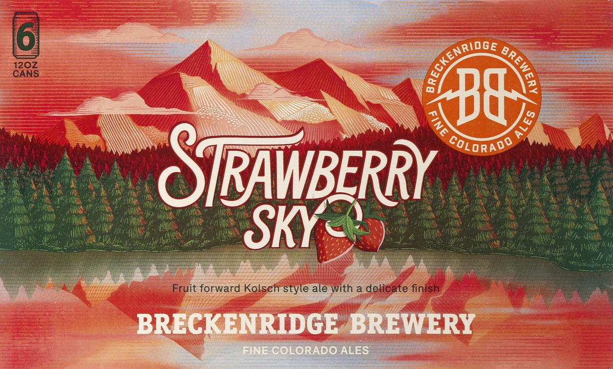 slide 8 of 10, Breckenridge Brewery Breckenridge Strawberry Sky Kolsch Beer - 6pk/12 fl oz Cans, 6 ct; 12 fl oz