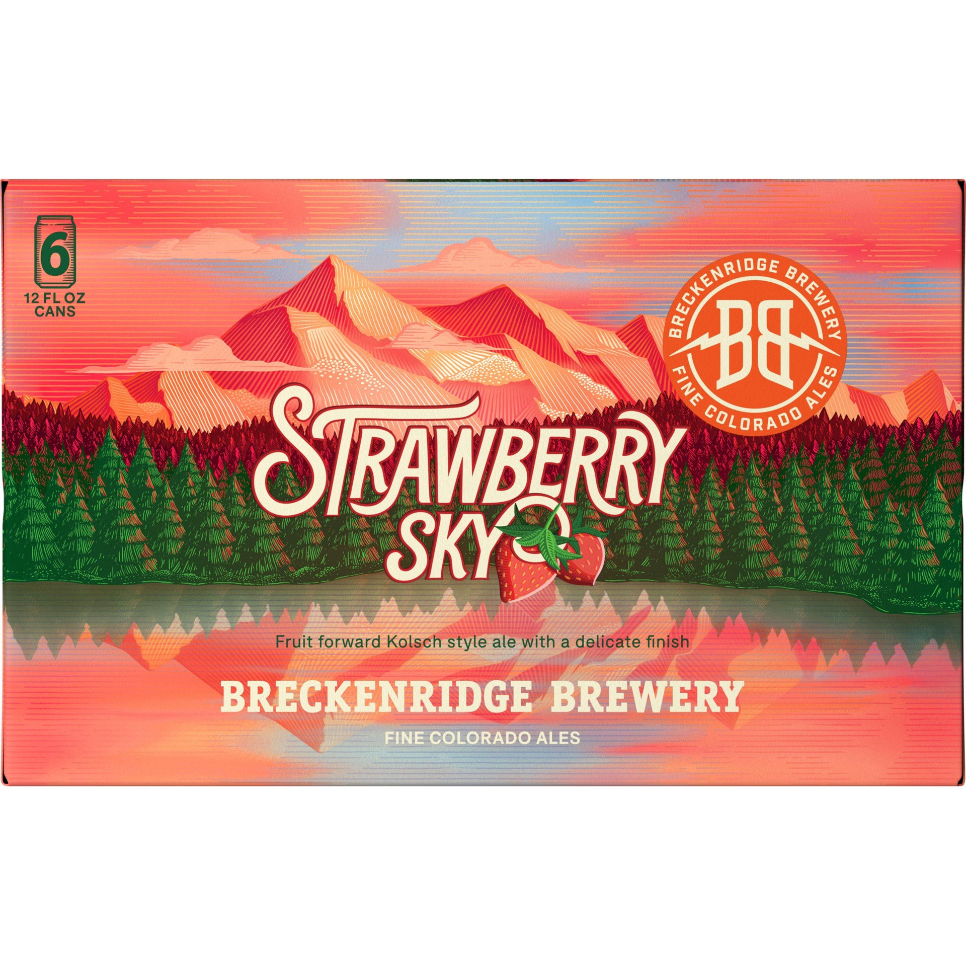 slide 1 of 10, Breckenridge Brewery Breckenridge Strawberry Sky Kolsch Beer - 6pk/12 fl oz Cans, 6 ct; 12 fl oz