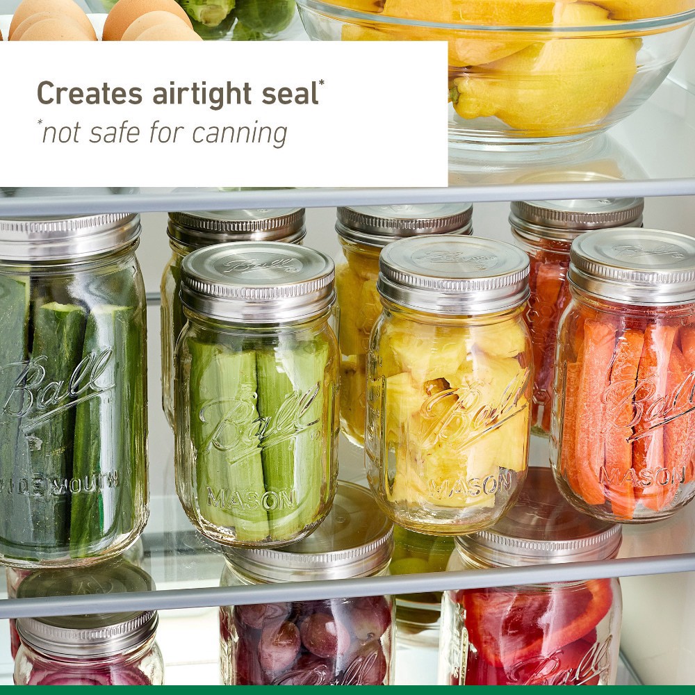 slide 6 of 6, Ball Wide Mouth Stainless Steel Lids, 3 ct
