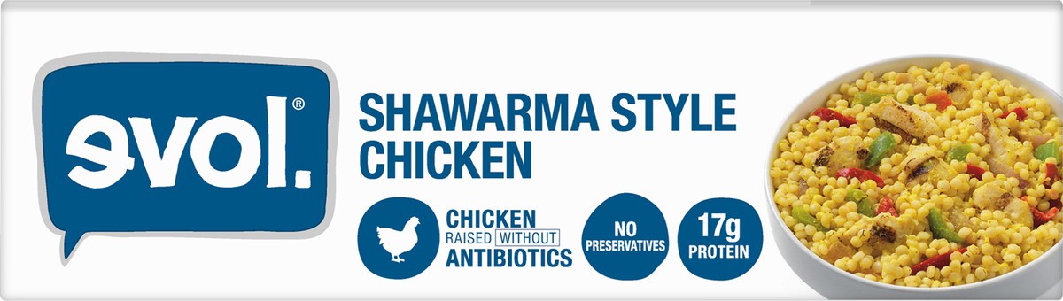 slide 5 of 12, EVOL Evol Shawarma Style Chicken, 9 oz, 9 oz