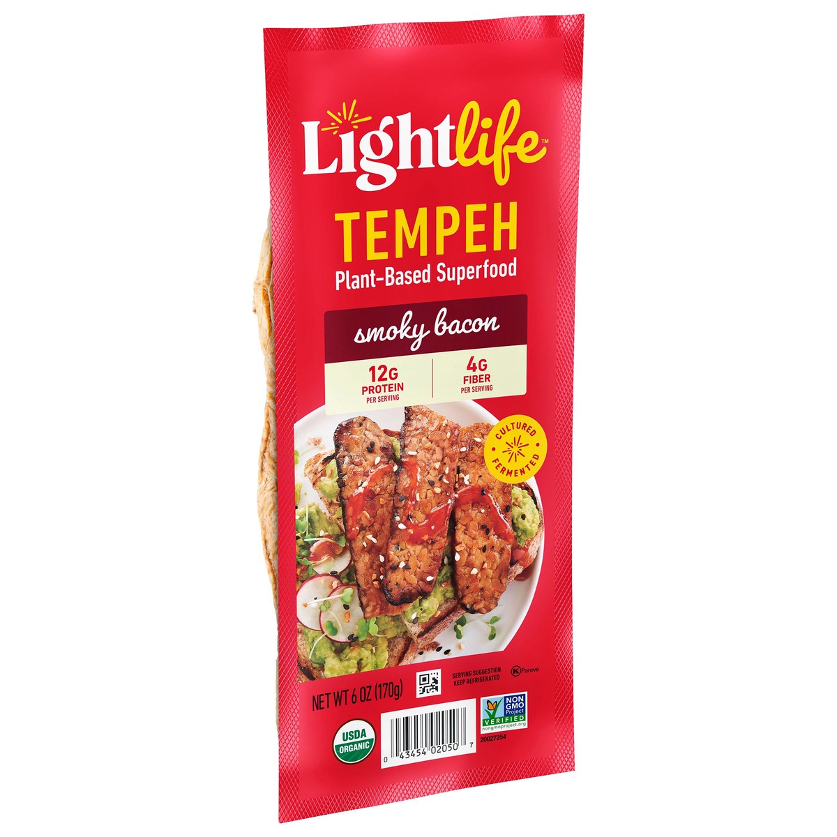 slide 4 of 5, Lightlife Tempeh, 6 oz