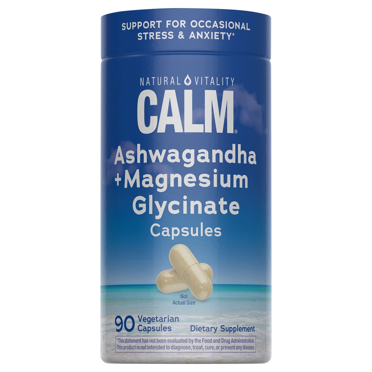 slide 7 of 10, Natural Vitality Calm NV CALM Magnesium Sensoril Ashwa 90 capsule, 90 ct