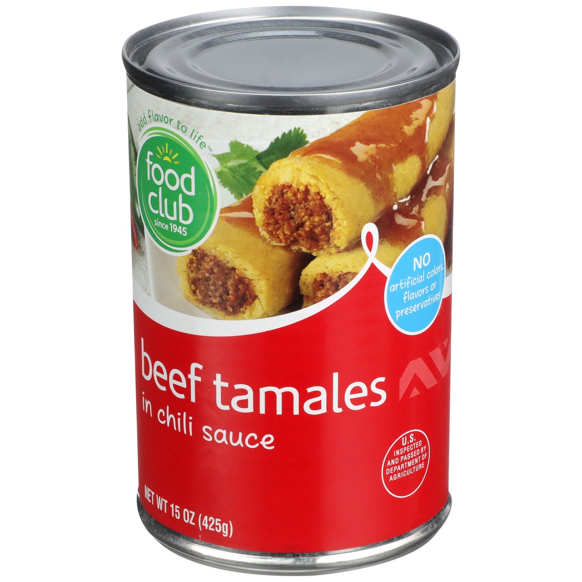 slide 6 of 9, Food Club Beef Tamales In Chili Sauce, 15 oz